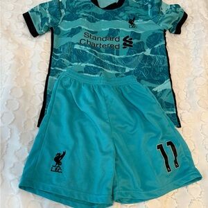Liverpool Kids Teal Camouflage Jersey Set